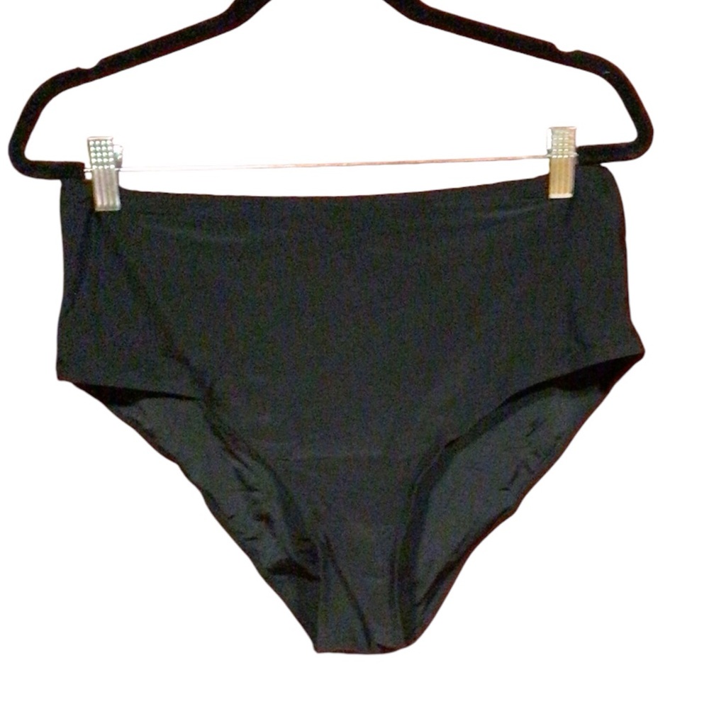 Black high waisted bikini bottoms sz XL